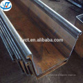 Larsen Steel Sheet Pile 400 * 150mm de chapa de acero laminada en caliente tipo U